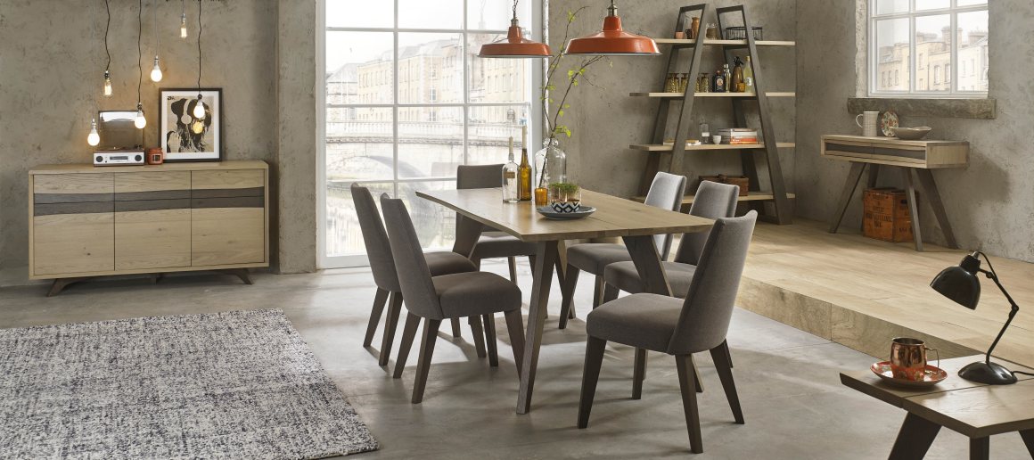 Cadell Aged Oak Dining and Living Room Furniture