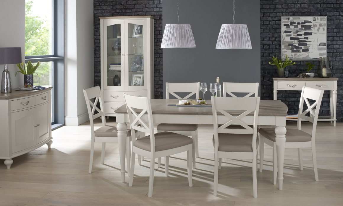 Montreux Grey Washed Oak & Soft Grey Dining