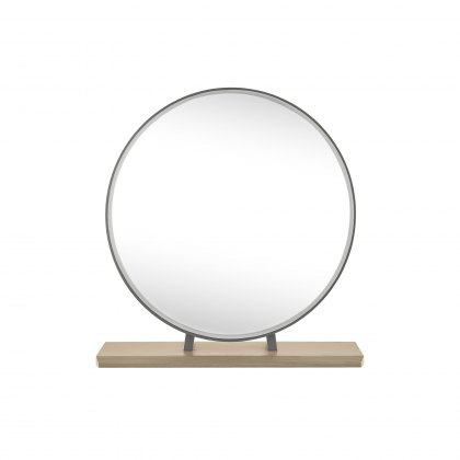 Brunel Scandi Oak & Dark Grey Vanity Mirror