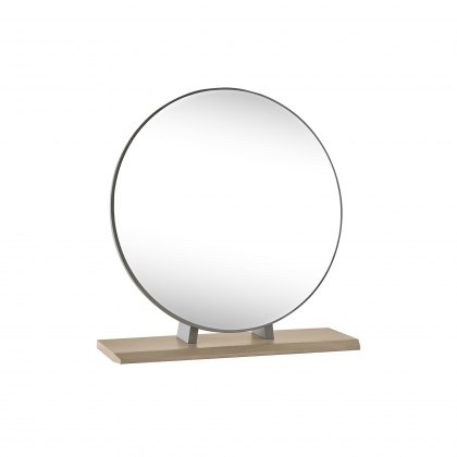 Brunel Scandi Oak & Dark Grey Vanity Mirror