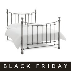 Isabelle Antique Nickel Bedstead Double 135cm