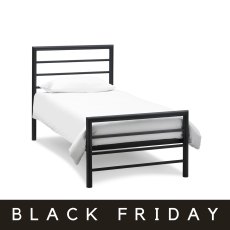 Urban Matt Black Bedstead Single 90cm