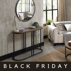 Chevron Weathered Ash Console Table