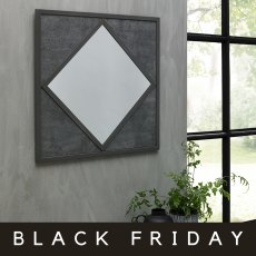 Renzo Zinc & Dark Grey Square Wall Mirror