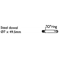 Steel Dowel 7 x 49.5MM 'O' Ring