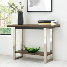 Tivoli Dark Oak Console Table - Grade A2 - Ref #0813