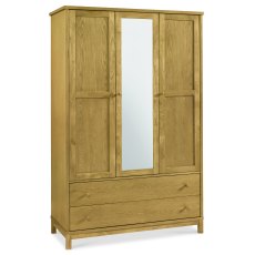 Atlanta Oak Triple Wardrobe - Grade A2 - Ref #0873