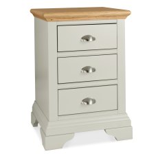 Hampstead Soft Grey & Pale Oak 3 Drawer Nightstand - Grade A2 - Ref #0972