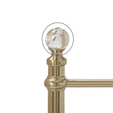 Krystal Champagne Brass replacement large finial (single)