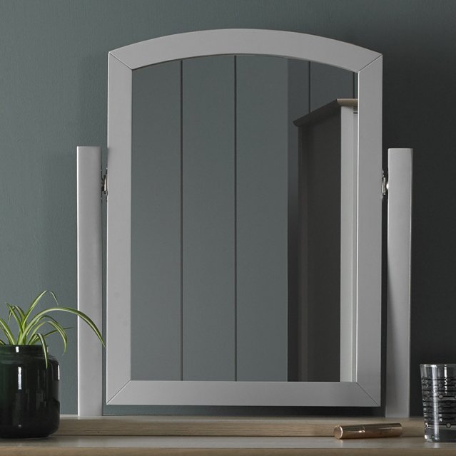 Premier Collection Whitby Scandi Oak & Warm Grey Vanity Mirror