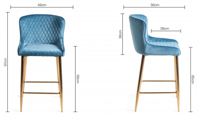 Petrol blue 2024 bar stools