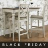 Premier Collection Hampstead Soft Grey & Walnut Bar Table