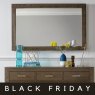 Premier Collection Turin Dark Oak Landscape Mirror