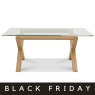 Premier Collection Turin Light Oak Glass Top Dining Table