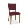 Signature Collection Rustic Oak Uph Chair -  Crimson Velvet Fabric  (Pair)