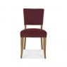 Signature Collection Rustic Oak Uph Chair -  Crimson Velvet Fabric  (Pair)