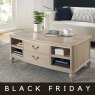 Signature Collection Bordeaux Chalk Oak Coffee Table With Drawers