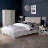 Premier Collection Montreux Soft Grey Uph Bed Diamond Stitch Pebble Grey Fabric Double 135cm