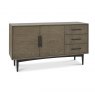 Gallery Collection Vintage Weathered Oak & Peppercorn Wide Sideboard