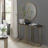 Signature Collection Chevron Peppercorn Ash Console Table