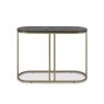 Signature Collection Chevron Peppercorn Ash Console Table