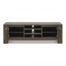 Bentley Designs Logan Fumed Oak Entertainment Unit- open cabinets