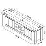 Bentley Designs Logan Fumed Oak Entertainment Unit- line drawing