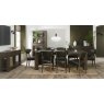 Bentley Designs Logan Fumed Oak Entertainment Unit - 6 - 8 Extending Dining Table and Ellipse Old West Vintage