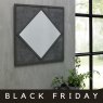 Premier Collection Renzo Zinc & Dark Grey Square Wall Mirror