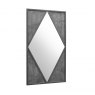 Bentley Designs Renzo Zinc & Dark Grey Wall Mirror Rectanglular - front angle shot