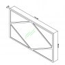 Bentley Designs Renzo Zinc & Dark Grey Wall Mirror Rectanglular - line drawing