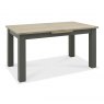 Bentley Designs Oakham Dark Grey & Scandi Oak 4-6 Seater Dining Table & 4 Ilva Spindle Chairs- Scandi Oak- table front angle