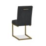 Signature Collection Athena Upholstered Cantilever Chair - Black Fabric (Pair)