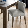 Premier Collection Turin Dark Oak Low Back Uph Chair - Pebble Grey Fabric (Single)- Grade A3 - Ref #0281