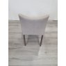 Premier Collection Turin Dark Oak Low Back Uph Chair - Pebble Grey Fabric (Single)- Grade A3 - Ref #0281