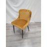 Gallery Collection Cezanne - Mustard Velvet Fabric Chair with Black Legs (Single) - Grade A3 - Ref #0730