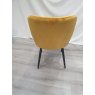 Gallery Collection Cezanne - Mustard Velvet Fabric Chair with Black Legs (Single) - Grade A3 - Ref #0730