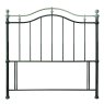 Headboards & Bedsteads Collection Chloe Black & Shiny Nickel Headboard King 150cm - Grade A3 - Ref #0763