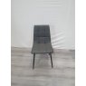 Gallery Collection Mondrian - Dark Grey Faux Leather Chairs with Black Legs (Single) - Grade A3 - Ref #0782