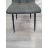 Gallery Collection Mondrian - Dark Grey Faux Leather Chairs with Black Legs (Single) - Grade A3 - Ref #0782