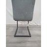 Gallery Collection Lewis - Grey Velvet Fabric Chair with Black Frame (Single) - Grade A3 - Ref #0510