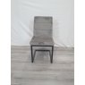 Gallery Collection Lewis - Grey Velvet Fabric Chair with Black Frame (Single) - Grade A3 - Ref #0510