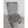 Gallery Collection Lewis - Grey Velvet Fabric Chair with Black Frame (Single) - Grade A3 - Ref #0510