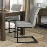 Gallery Collection Lewis - Grey Velvet Fabric Chair with Black Frame (Single) - Grade A3 - Ref #0510