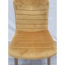 Gallery Collection Eriksen - Mustard Velvet Fabric Chairs with Gold Legs (Pair) - Grade A3 - Ref #0493