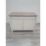 Premier Collection Bergen Grey Washed Oak & Soft Grey Narrow Sideboard - Grade A2 - Ref #0793