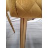 Gallery Collection Cezanne - Mustard Velvet Fabric Chairs with Gold Legs (Pair) - Grade A2 - Ref #0823