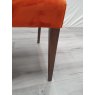 Premier Collection Turin Dark Oak Low Back Uph Chair - Harvest Pumpkin Velvet Fabric (Single) - Grade A2 - Ref #0830