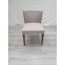 Premier Collection Turin Dark Oak Low Back Uph Chair - Pebble Grey Fabric (Single)- Grade A2 - Ref #0847