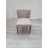 Premier Collection Turin Dark Oak Low Back Uph Chair - Pebble Grey Fabric (Single)- Grade A2 - Ref #0847